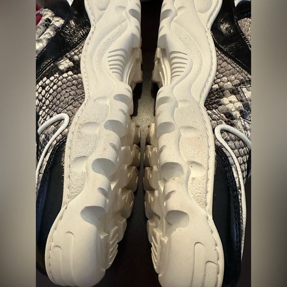 Zadig Voltaire Blaze Wild Snake Embossed Platform Sneakers Size 39 US 8 - Picture 9 of 12